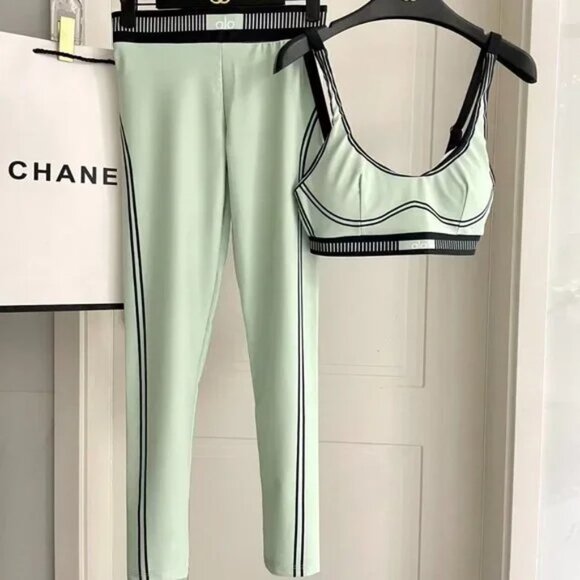 ALO Yoga Mint Green Lingerie Set Size S